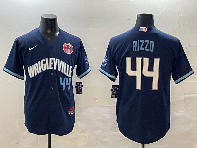 Men Chicago Cubs #44 Rizzo Blue City Edition 2025 Nike MLB Jersey style 2->chicago cubs->MLB Jersey